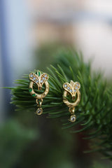 Gold Polished Anti-Tarnish Bee Hoop Earrings